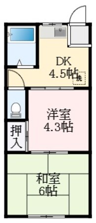 エコキューブ初芝の物件間取画像